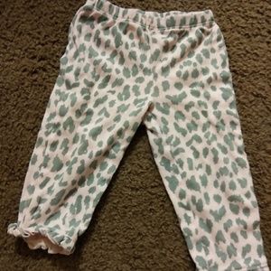 Carter's 12 month pink and grey leopard leggings